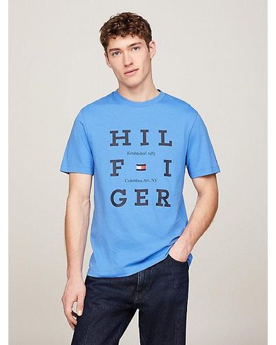 Tommy Hilfiger Jersey-T-Shirt mit Box-Logo - Blau