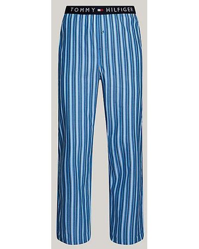 Tommy Hilfiger Th Original Pyjamabroek Met Print - Blauw