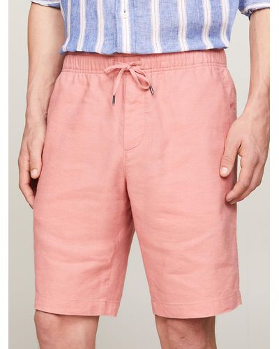 Tommy Hilfiger Harlem Drawstring Skinny Fit Chino Shorts - Pink