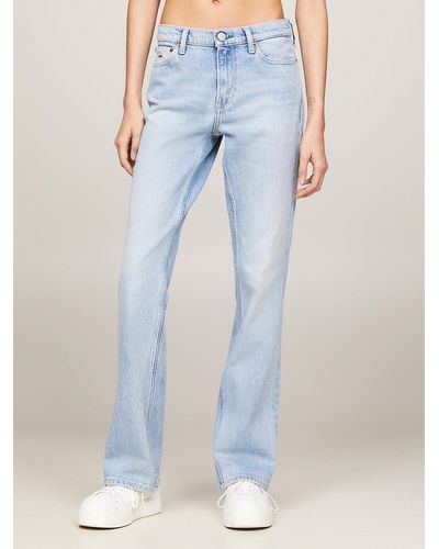 Tommy Hilfiger Jean bootcut Maddie usé taille mi-haute - Bleu