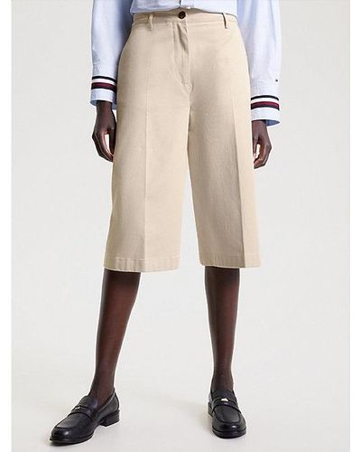 Tommy Hilfiger Culotte Fit Chino-Shorts - Natur