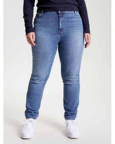 Tommy Hilfiger Harlem High Rise Super Skinny Th Flex Jeans in Blue | Lyst UK