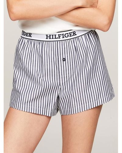 Tommy Hilfiger Hilfiger Monotype Logo Pyjama Shorts - Blue