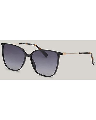 Tommy Hilfiger Cat-Eye-Sonnenbrille mit Schildpatt-Optik - Mehrfarbig