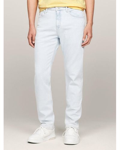 Tommy Hilfiger Ethan Relaxed Straight Light Wash Jeans - White
