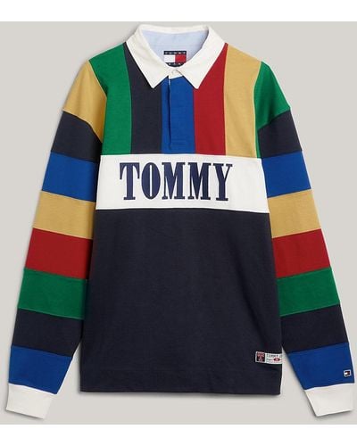 Tommy Hilfiger Polo de rugby Tommy Jeans International Games multicolore - Bleu