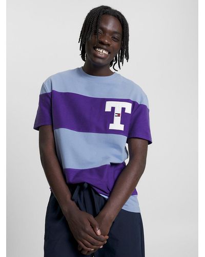 Tommy Hilfiger Stripe Classic Fit T-shirt - Purple