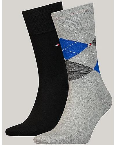 Tommy Hilfiger Pack de 2 pares de calcetines de rombos - Negro