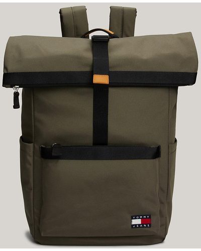 Tommy Hilfiger Essential Badge Roll-top Backpack - Grey