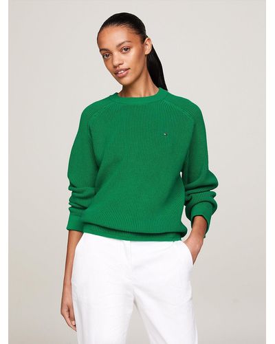 Tommy Hilfiger Relaxed Fit Knitted Jumper - Green