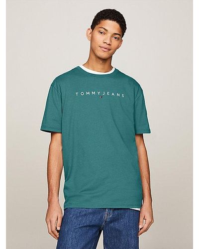 Tommy Hilfiger T-shirt Met Ronde Hals En Logo - Groen