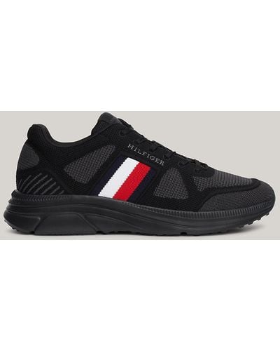 Tommy Hilfiger Modern Knit Mid-top Runner Trainers - Black