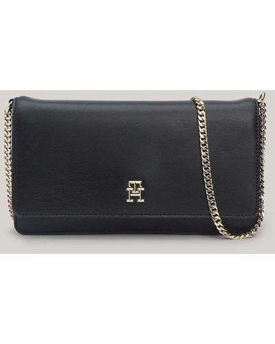 Tommy Hilfiger Small Flap Crossover Chain Bag - Black