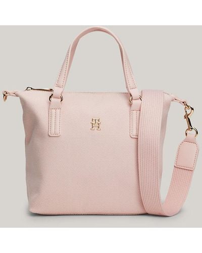 Tommy Hilfiger Check Canvas Small Tote - Pink