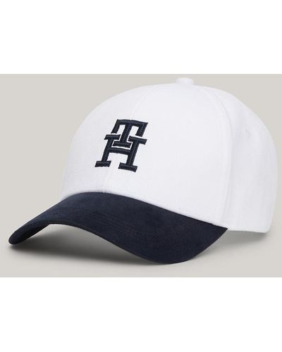 Tommy Hilfiger Casquette en coton brossé TH Monogram - Bleu