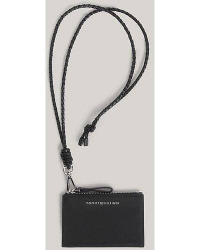 Tommy Hilfiger Umhänge-Brieftasche aus Leder mit Geschenkbox - Weiß