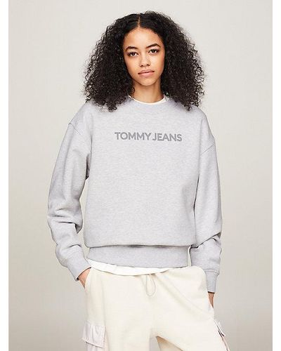 Tommy Hilfiger Classics Relaxed Sweatshirt Met Logo - Grijs