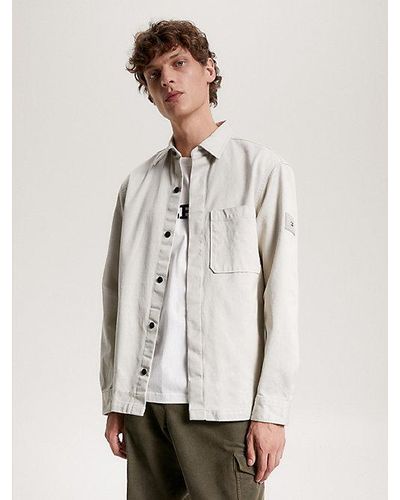 Tommy Hilfiger Relaxed Fit Twill Overshirt - Wit
