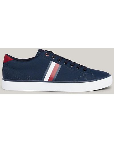 Tommy Hilfiger Baskets Essential À Bande Emblématique - Bleu