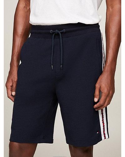 Tommy Hilfiger Shorts deportivos con cinta con inscripción - Azul