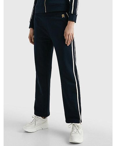 Tommy Hilfiger Sport High Rise jogger Met Tape - Blauw