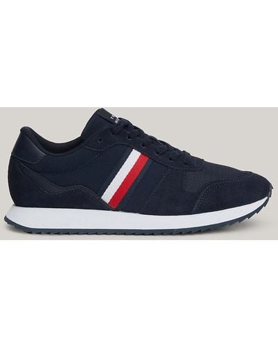 Tommy Hilfiger Cleat Signature Tape Trainers - Blue
