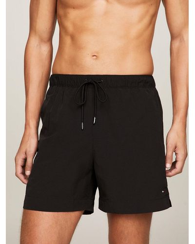 Tommy Hilfiger Essential Mid Length Swim Shorts - Black