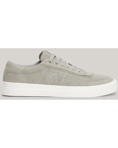 Tommy Hilfiger Suede Logo Round Toe Trainers - Multicolour