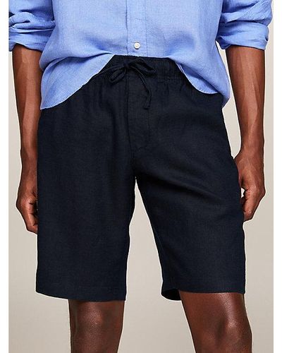 Tommy Hilfiger Harlem Skinny Fit Chino-Shorts mit Tunnelzug - Blau