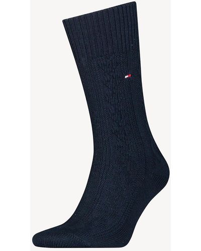 Tommy Hilfiger 1-pack Classics Cable Knit Socks - Blue