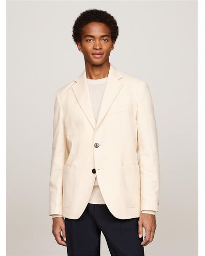 Tommy Hilfiger Smart Casual Single Breasted Blazer - Natural