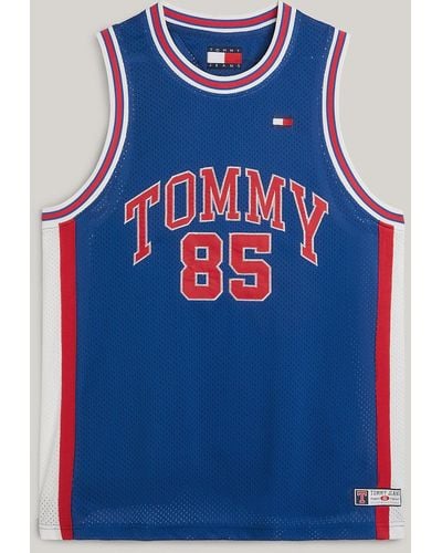 Tommy Hilfiger Tommy Jeans International Games Colour-blocked Mesh Tank Top - Blue