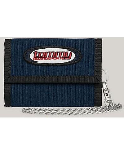 Tommy Hilfiger Heritage Trifold-Brieftasche mit Aufhängekette - Blau
