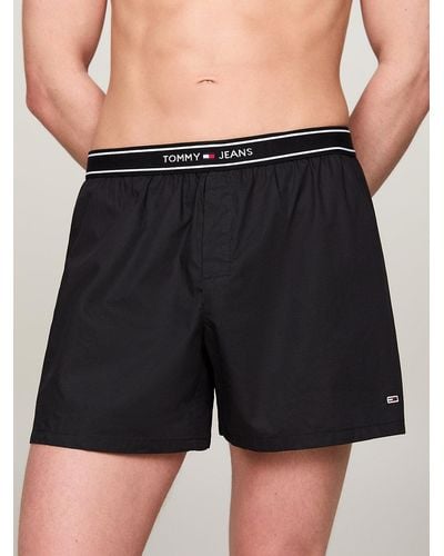 Tommy Hilfiger Dual Gender Woven Boxer Shorts - Black