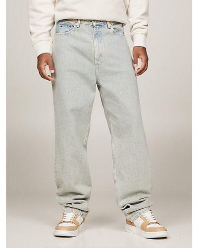 Tommy Hilfiger Baggy Skater-Jeans mit Marmor-Wash - Grau