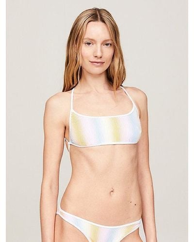 Tommy Hilfiger Essential Bralette-bikinitop Met Print - Naturel