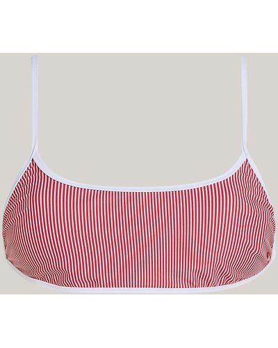 Tommy Hilfiger Th Essential Print Bralette Bikini Top - Pink