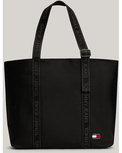 Tommy Hilfiger Essential Repeat Logo Tote - Black