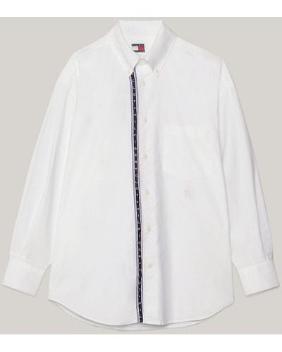 Tommy Hilfiger Chemise Oxford Tommy x CLOT à rayure - Blanc