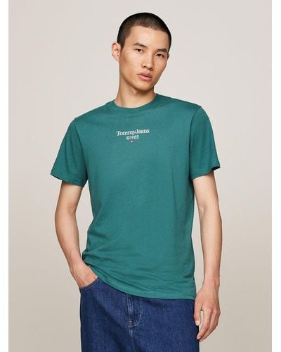 Tommy Hilfiger Logo Slim Fit T-shirt - Green