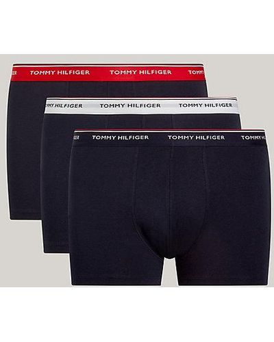 Tommy Hilfiger Plus Premium Essential Set Van 3 Boxershorts - Blauw