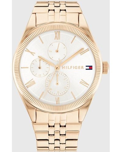 Tommy Hilfiger Carnation Gold-tone Sub-counter Watch - Natural
