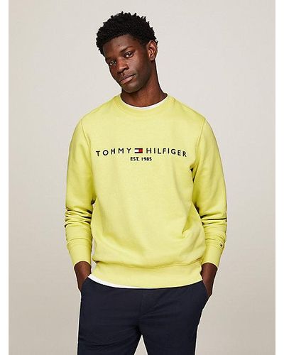 Tommy Hilfiger Sweatshirt Met Ronde Hals En Logo - Geel