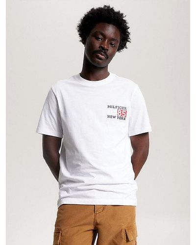 Tommy Hilfiger T-shirt Met Ronde Hals En New York-logo - Wit