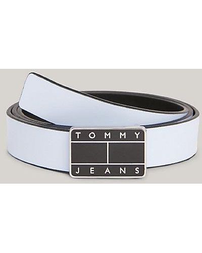Tommy Hilfiger Cinturón reversible de piel con logo - Metálico