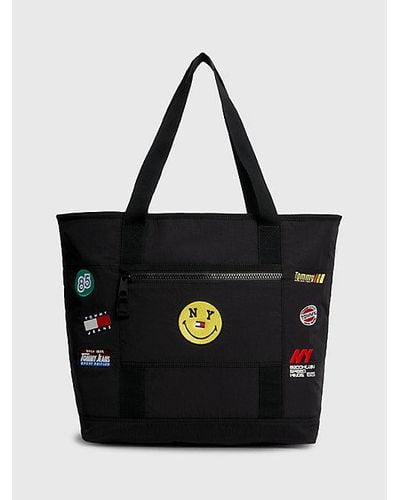 Tommy Hilfiger Tommy Jeans X Smiley® Shopper Met Logo - Zwart