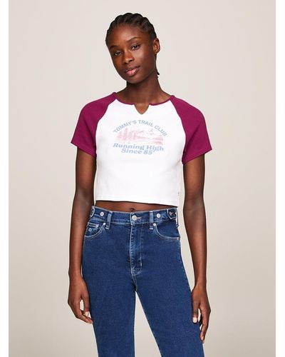 Tommy Hilfiger Prep Explorer Dual Gender Cropped Slim T-shirt - Blue