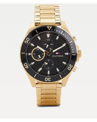 Tommy Hilfiger Gold-plated Multifunction Chain-link Watch - Metallic