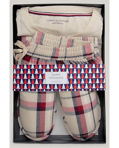 Tommy Hilfiger TH Original Pyjama und Hausschuhe im Geschenkset - Mehrfarbig