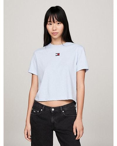 Tommy Hilfiger Boxy Fit T-shirt Met Badge - Wit